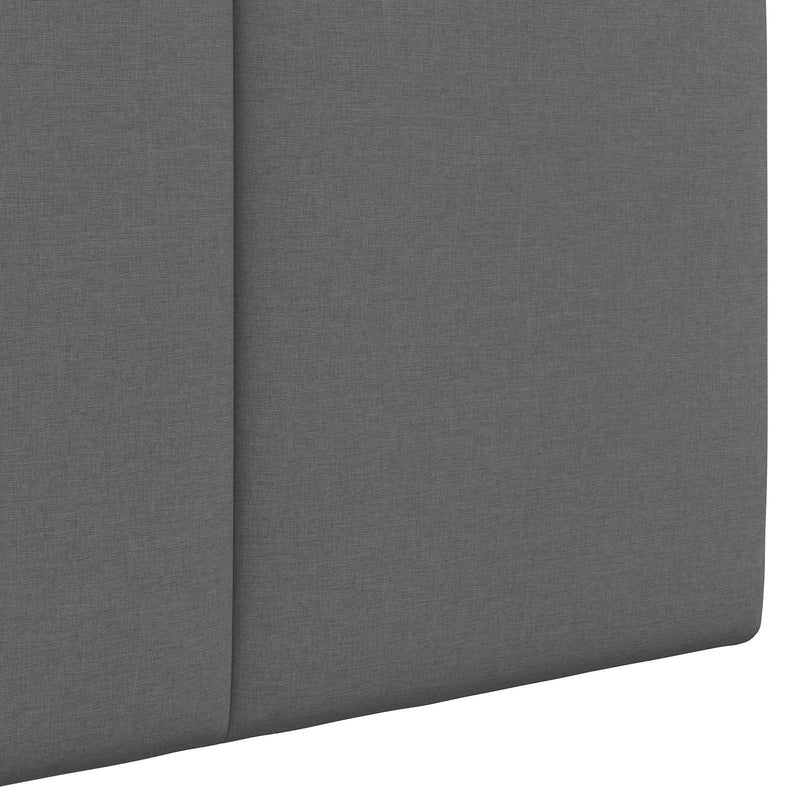 Hanging Headboard Wall-mounted Dark Grey 100 x 55 x 5 cm Fabric