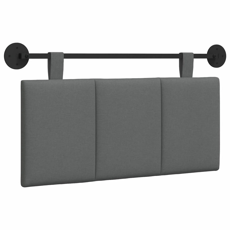 Hanging Headboard Wall-mounted Dark Grey 100 x 55 x 5 cm Fabric