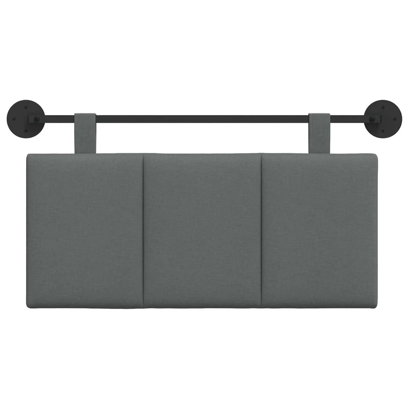 Hanging Headboard Wall-mounted Dark Grey 100 x 55 x 5 cm Fabric