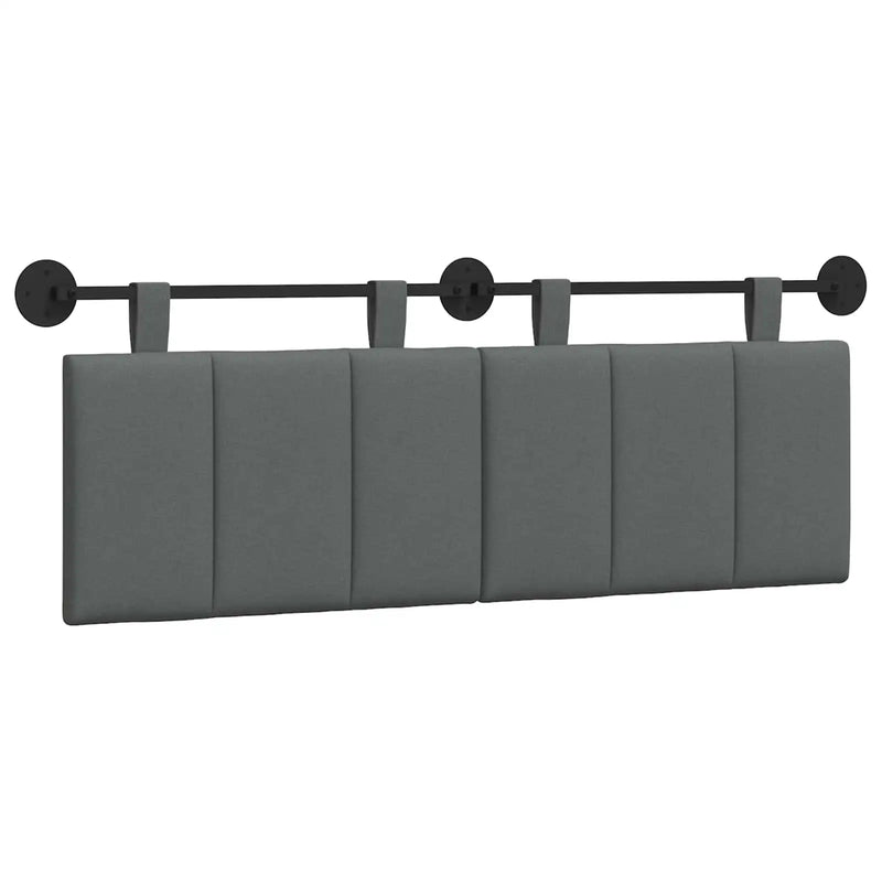 Hanging Headboard Wall-mounted Dark Grey 150 x 55 x 5 cm Fabric