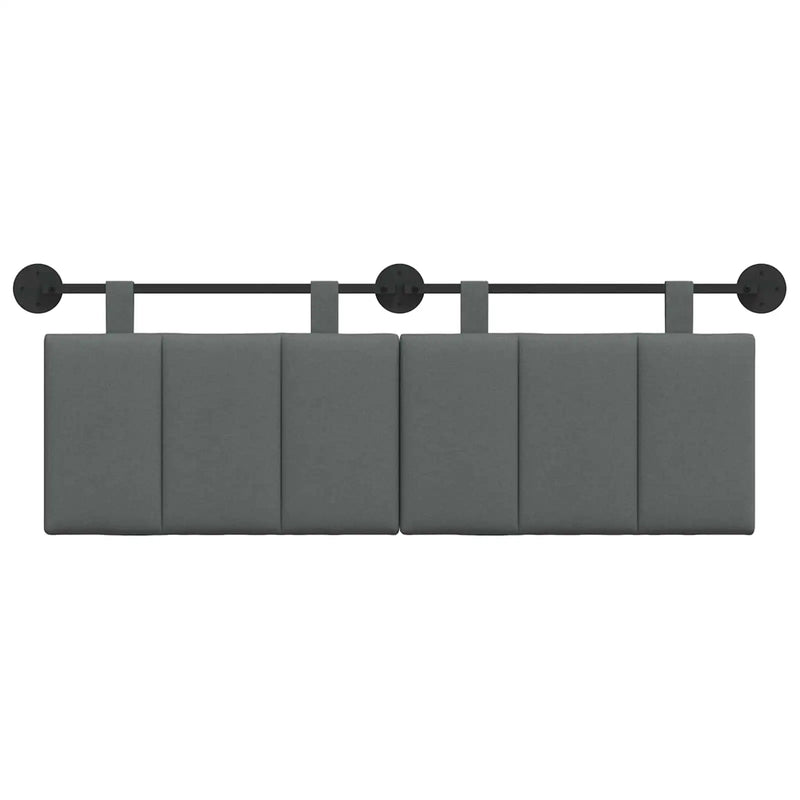 Hanging Headboard Wall-mounted Dark Grey 150 x 55 x 5 cm Fabric