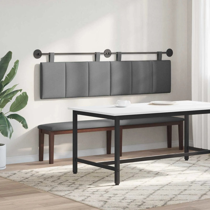 Hanging Headboard Wall-mounted Dark Grey 190 x 55 x 5 cm Fabric
