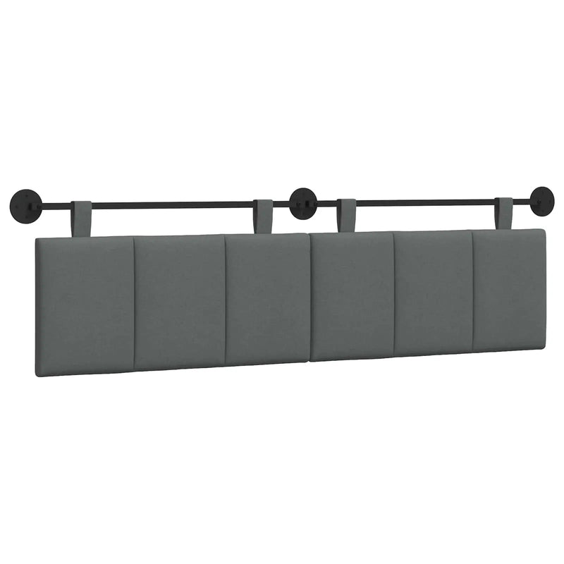 Hanging Headboard Wall-mounted Dark Grey 190 x 55 x 5 cm Fabric
