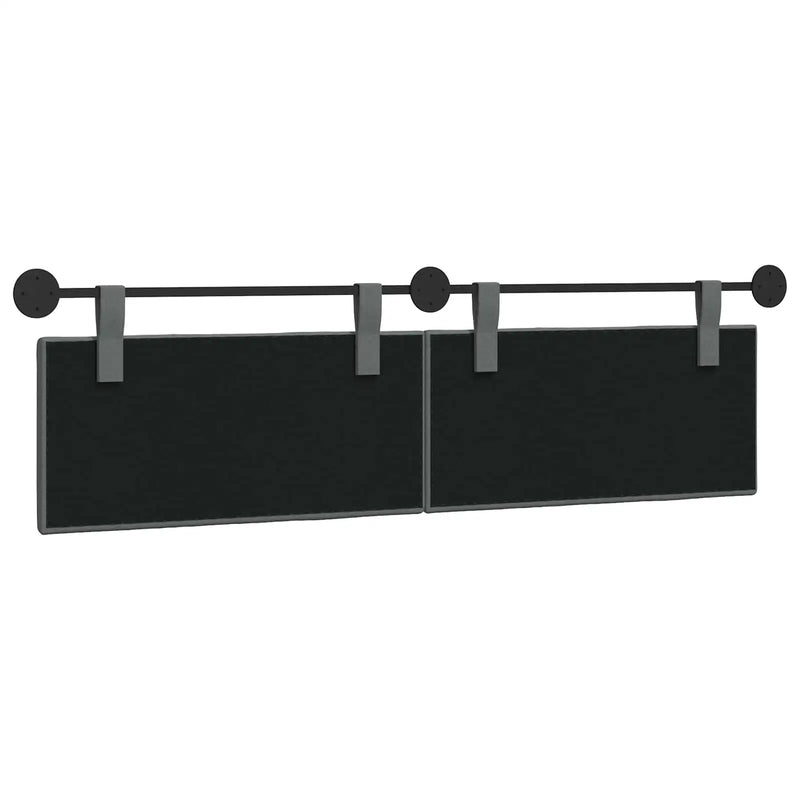 Hanging Headboard Wall-mounted Dark Grey 190 x 55 x 5 cm Fabric