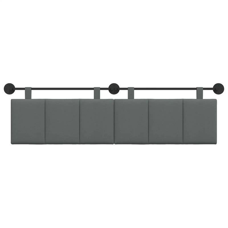 Hanging Headboard Wall-mounted Dark Grey 190 x 55 x 5 cm Fabric