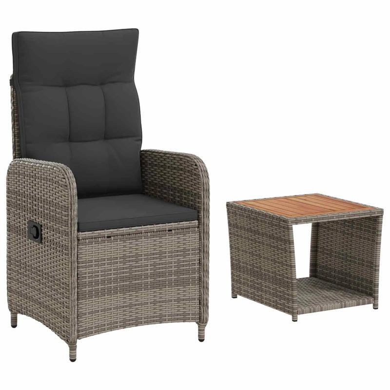 Garden Lounge Set 2 pcs Light Grey and Dark Grey
