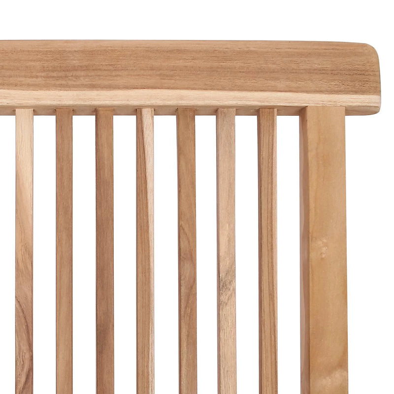 Folding Garden Chair 4 pcs Natural Solid Teak Wood