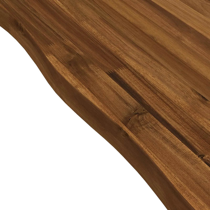 140 x 80 x 75 cm Solid Acacia Wood Natural and Black