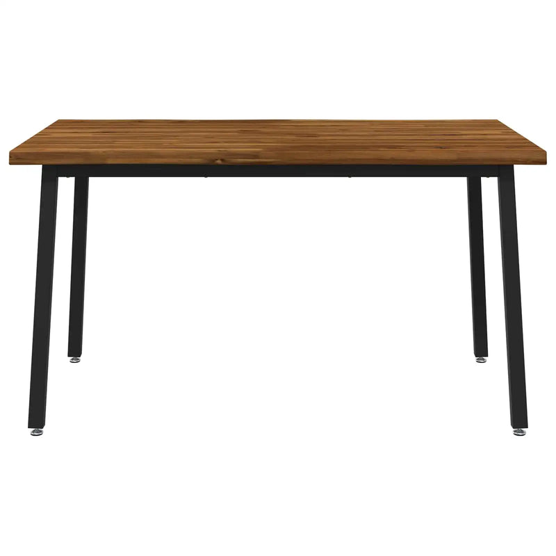 140 x 80 x 75 cm Solid Acacia Wood Natural and Black