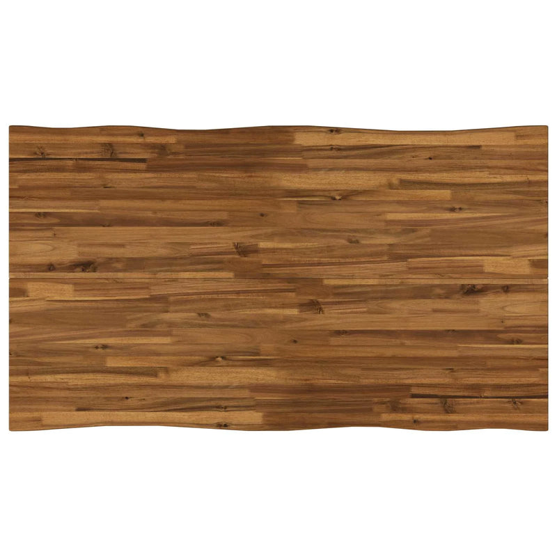 140 x 80 x 75 cm Solid Acacia Wood Natural and Black