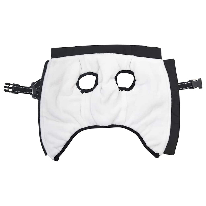 vidaXL Dog Coat with Harness Black S Fleece and Polyester