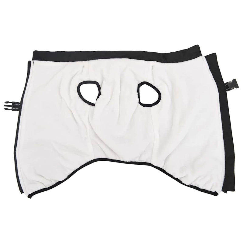 vidaXL Dog Coat with Harness Black 3XL Fleece and Polyester