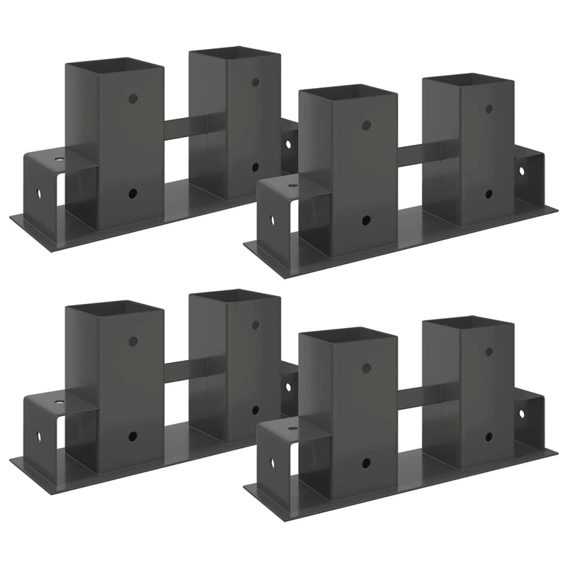 Firewood Stack Aid 4 pcs Anthracite 34 x 10 x 15 cm Steel