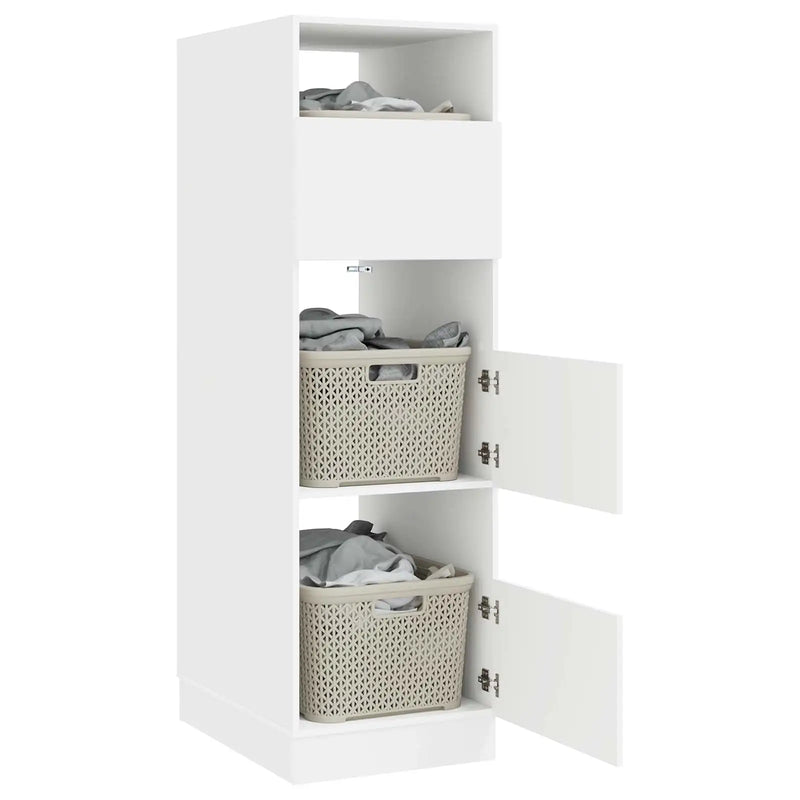 Laundry Cabinet White 50 x 68 x 162 cm Engineered wood