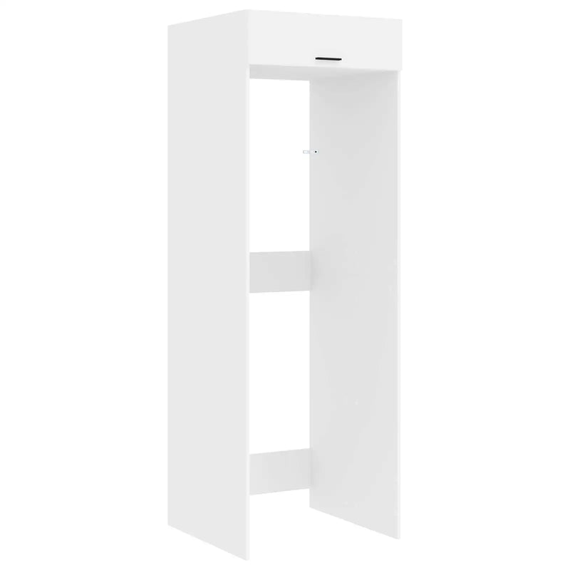 Laundry Cabinet Set with Storage 2 pcs White Engineered wood