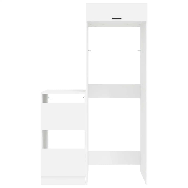 Laundry Cabinet Set with Storage 2 pcs White Engineered wood