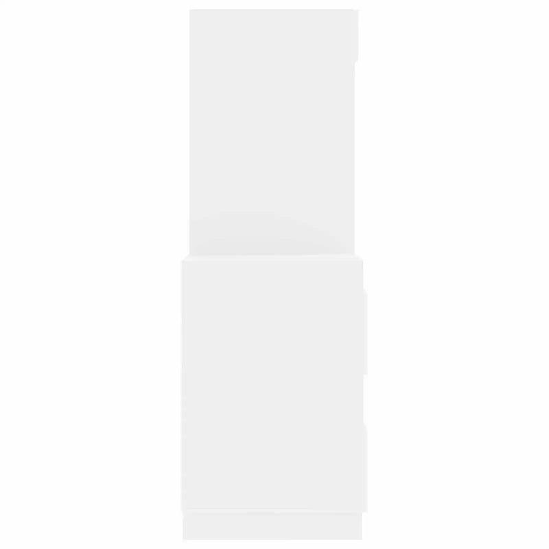 Laundry Cabinet Set with Storage 2 pcs White Engineered wood