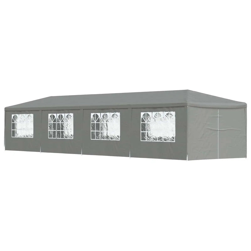 Party Tent 1200 x 300 x 255 cm Light Grey PE and Steel