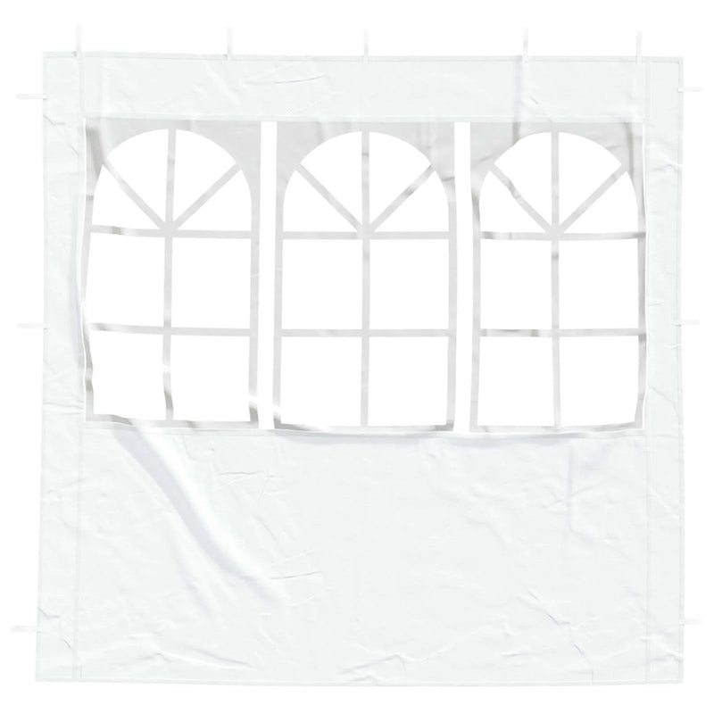 Party Tent Sidewall 2 pcs 200 x 195 cm White PE and Steel