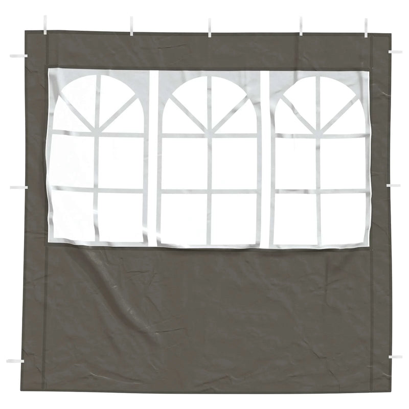 Party Tent Sidewall 2 pcs 200 x 195 cm Anthracite PE and Steel