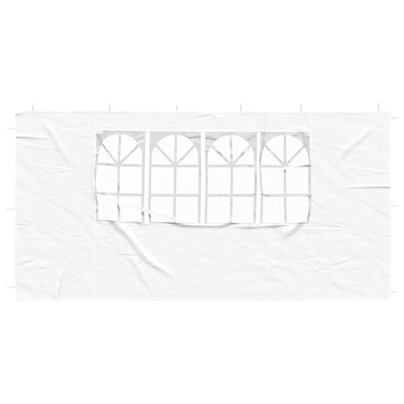 Party Tent Sidewall 2 pcs 400 x 195 cm White PE and Steel