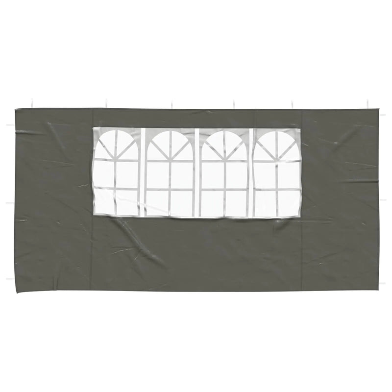 Party Tent Sidewall 2 pcs 400 x 195 cm Anthracite PE and Steel