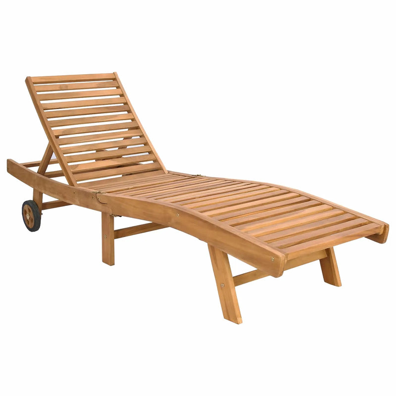Sun Lounger Brown and Dark Grey Polyester
