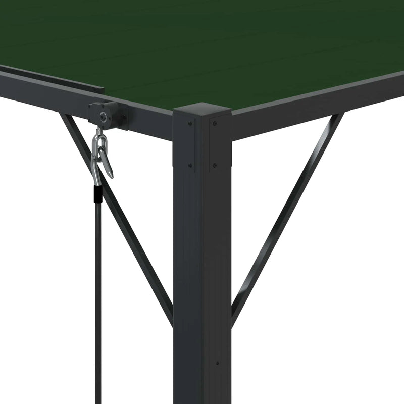 Gazebo with Louvered Roof Green 3 x 4 x 2.14 m