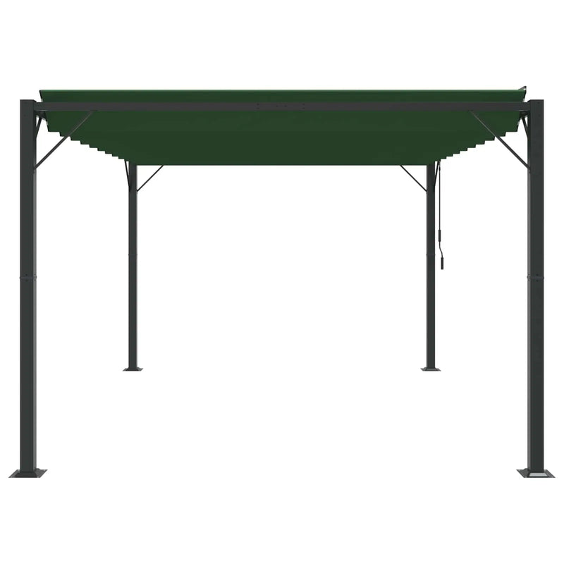 Gazebo with Louvered Roof Green 3 x 4 x 2.14 m
