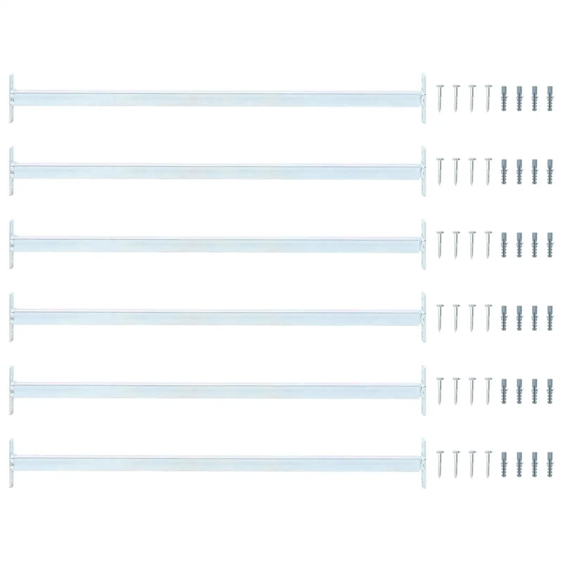 Adjustable Window Safety Bar 6 pcs 710 -1200 mm Steel Silver
