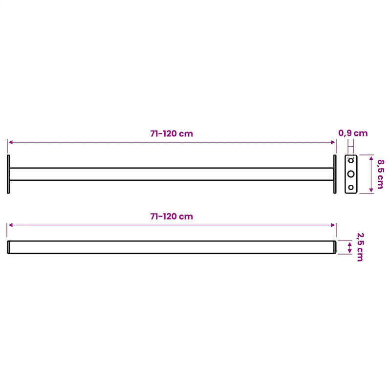 Adjustable Window Safety Bar 6 pcs 710 -1200 mm Steel Silver