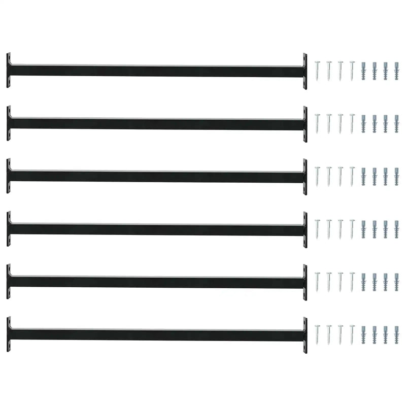 Adjustable Window Safety Bar 6 pcs 710 -1200 mm Steel Black