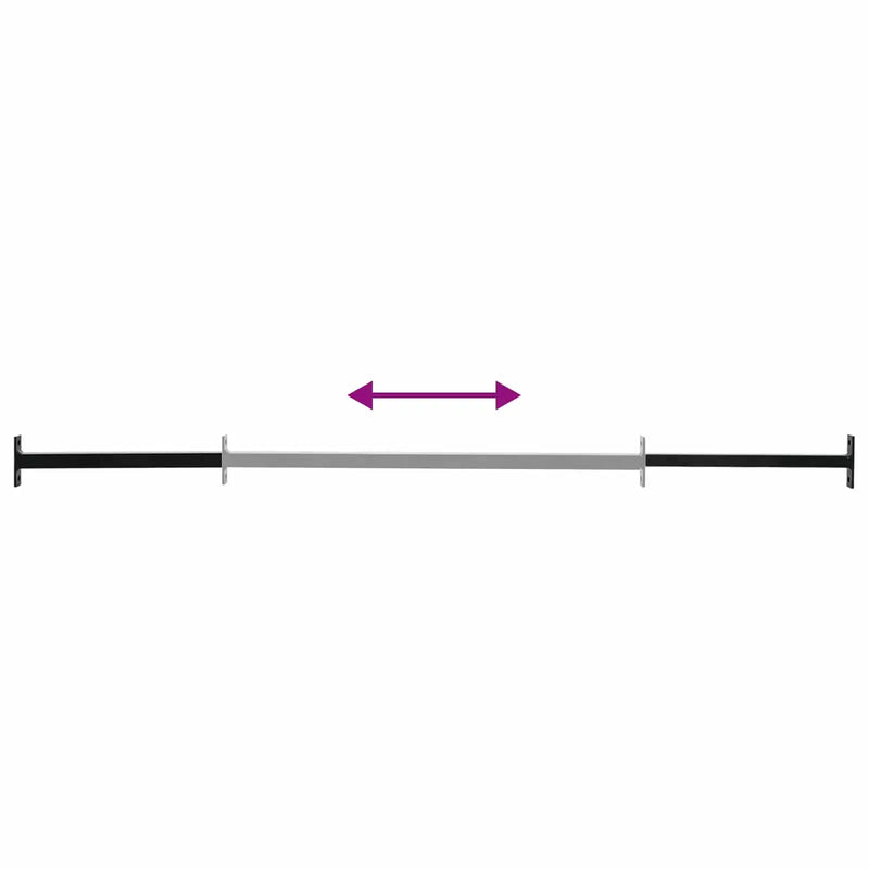 Adjustable Window Safety Bar 6 pcs 710 -1200 mm Steel Black