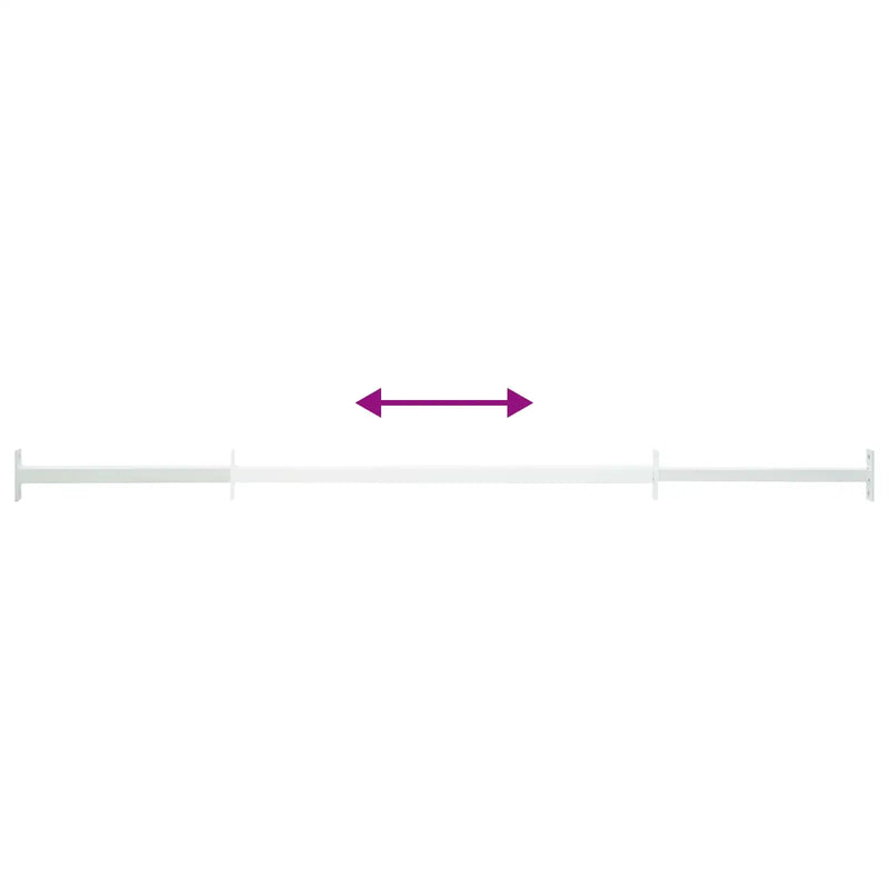 Adjustable Window Safety Bar 3 pcs 710 -1200 mm Steel White