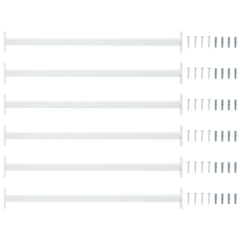 Adjustable Window Safety Bar 6 pcs 710 -1200 mm Steel White