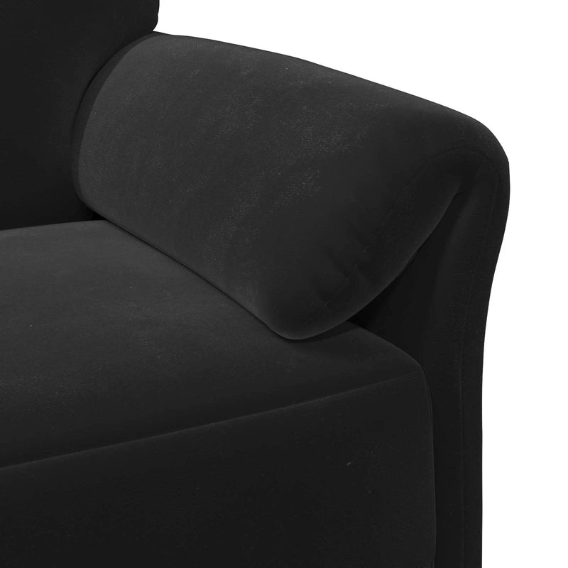 3-Seater Sofa Black 198 x 83 x 95 cm Velvet