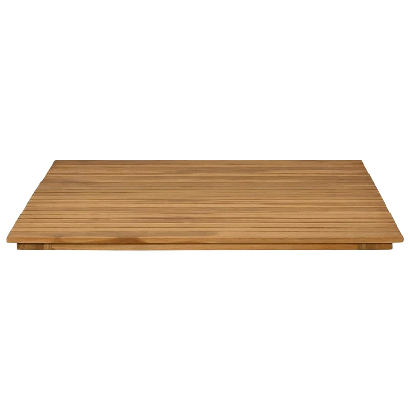 Table Top 80 x 80 x 3.5 cm Square Solid Teak Wood Natural
