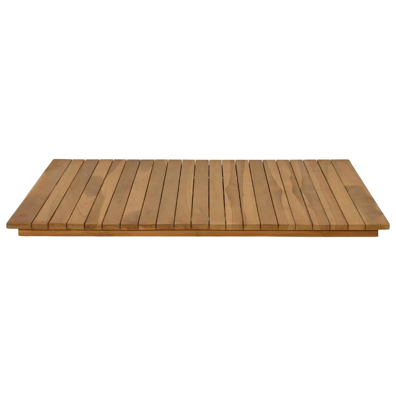 Table Top 80 x 80 x 3.5 cm Square Solid Teak Wood Natural
