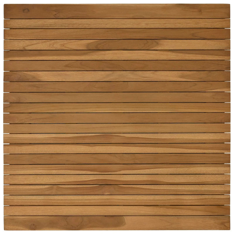 Table Top 80 x 80 x 3.5 cm Square Solid Teak Wood Natural