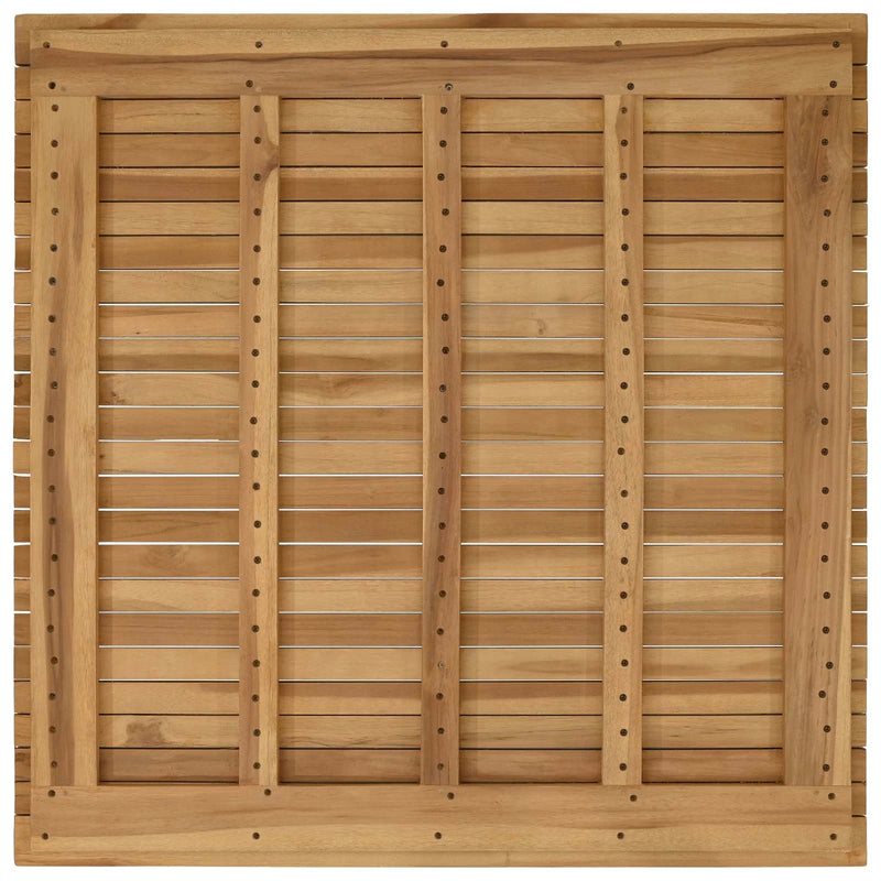 Table Top 90 x 90 x 3.5 cm Square Solid Teak Wood Natural