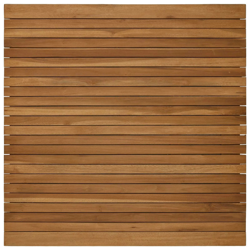 Table Top 90 x 90 x 3.5 cm Square Solid Teak Wood Natural