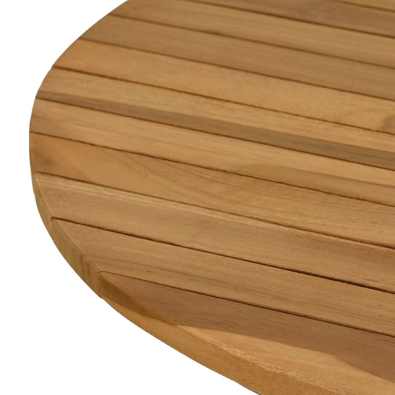Table Top Ø 60 x 3.5 Round Solid Teak Wood Natural