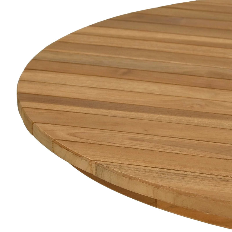 Table Top Ø 70 x 3.5 Round Solid Teak Wood Natural