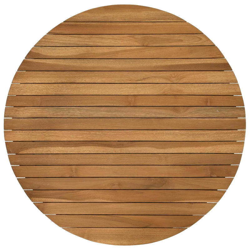 Table Top Ø 70 x 3.5 Round Solid Teak Wood Natural