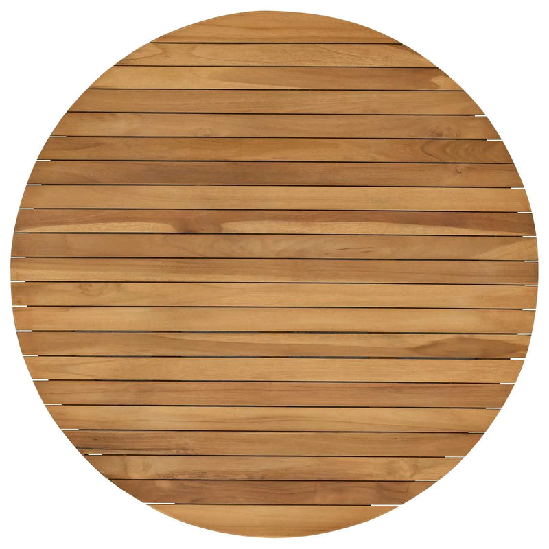 Table Top Ø 80 x 3.5 Round Solid Teak Wood Natural