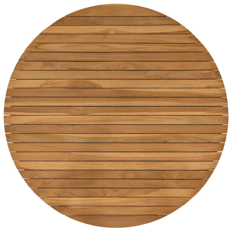 Table Top Ø 90 x 3.5 Round Solid Teak Wood Natural
