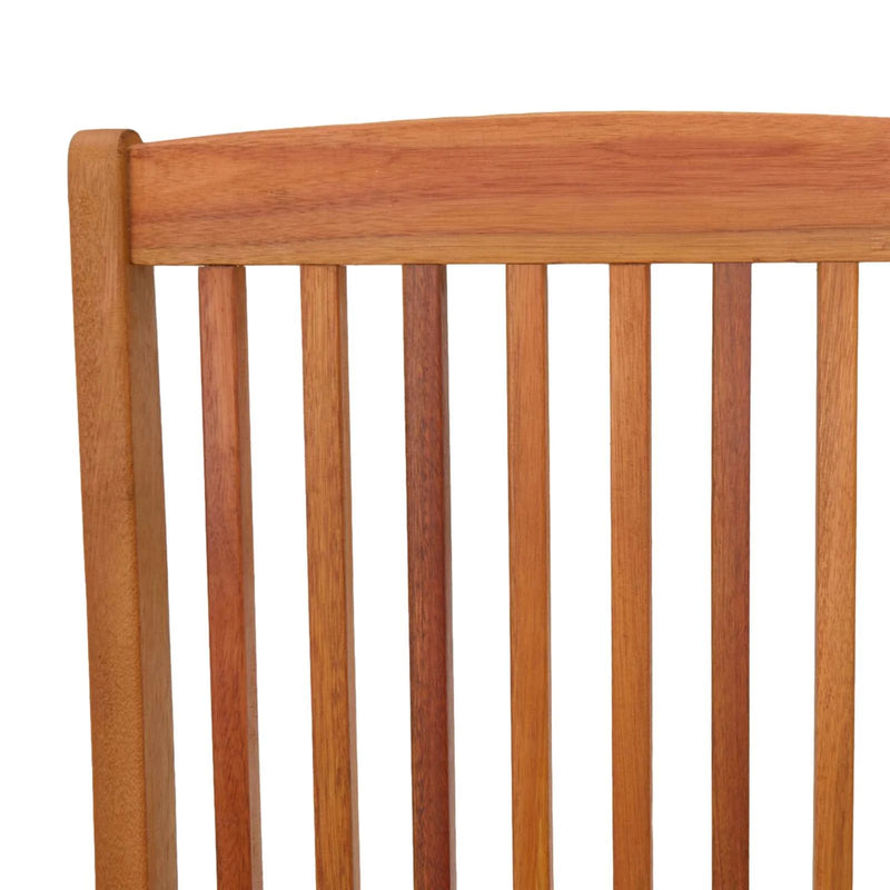Outdoor Furniture Set 5 pcs Natural Solid Eucalyptus Wood