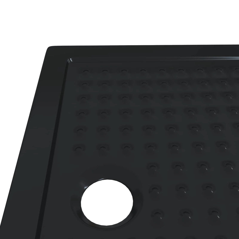 Shower Base Tray with Dots 90 x 70 x 4 cm ABS Black