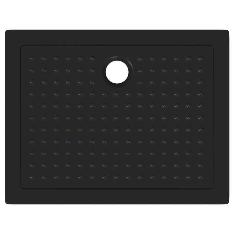 Shower Base Tray with Dots 90 x 70 x 4 cm ABS Black