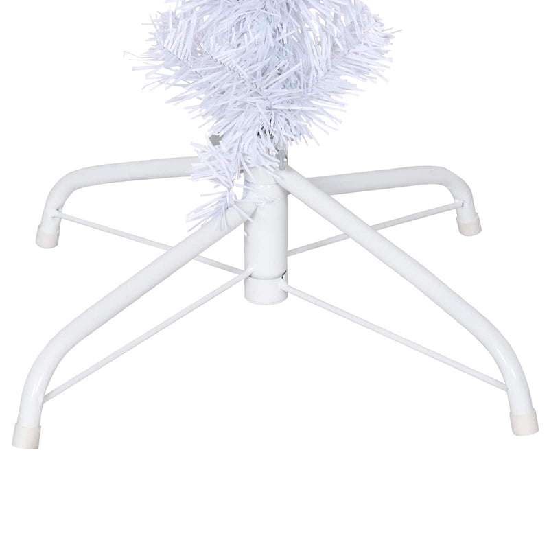 vidaXL Artificial Christmas Tree with Stand White 150 cm PVC and Steel